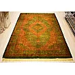 Handmade Iranian rug, 6 meters, featuring an intricate golden design. Perfect for elegant home decor and luxury interiors.