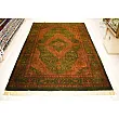 Handmade Iranian rug, 6 meters, featuring an intricate golden design. Perfect for elegant home decor and luxury interiors.