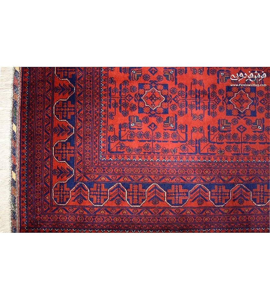 Handmade 6-meter Persian rug with intricate Khanmohamadi design, crafted in Iran, perfect for home decor or living room.