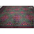 Handmade Iranian rug, 6 meters, featuring intricate Khanmohamadi design in green and red tones, perfect for home or office decor