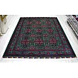Handmade Iranian rug, 6 meters, featuring intricate Khanmohamadi design in green and red tones, perfect for home or office decor