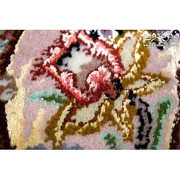 6-meter Handwoven Carpet Khatibi Black Mashhad