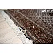 Handmade 6-meter carpet, Abdollahi design, cream color, crafted with Tabriz weaving technique, elegant and durable for home decor.