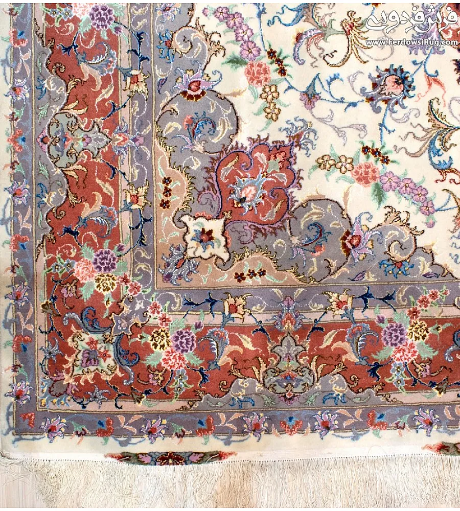 Handmade 6-meter Persian rug with intricate Alizadeh design, crafted in Iran using premium materials for timeless elegance.