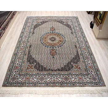 جفت فرش 6 متری دستباف طرح ریزماهی مود بیرجند