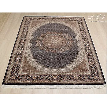 فرش دستباف 6 متری جفت ریزماهی عبداللهی ترنج خورشیدی تبریز