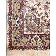 Pair of 6-meter handwoven cream carpets, Tabriz design, Mashhad weave, intricate patterns, elegant decor for living spaces.