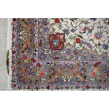 جفت فرش 6 متری دستباف طرح علیزاده کرم مشهد