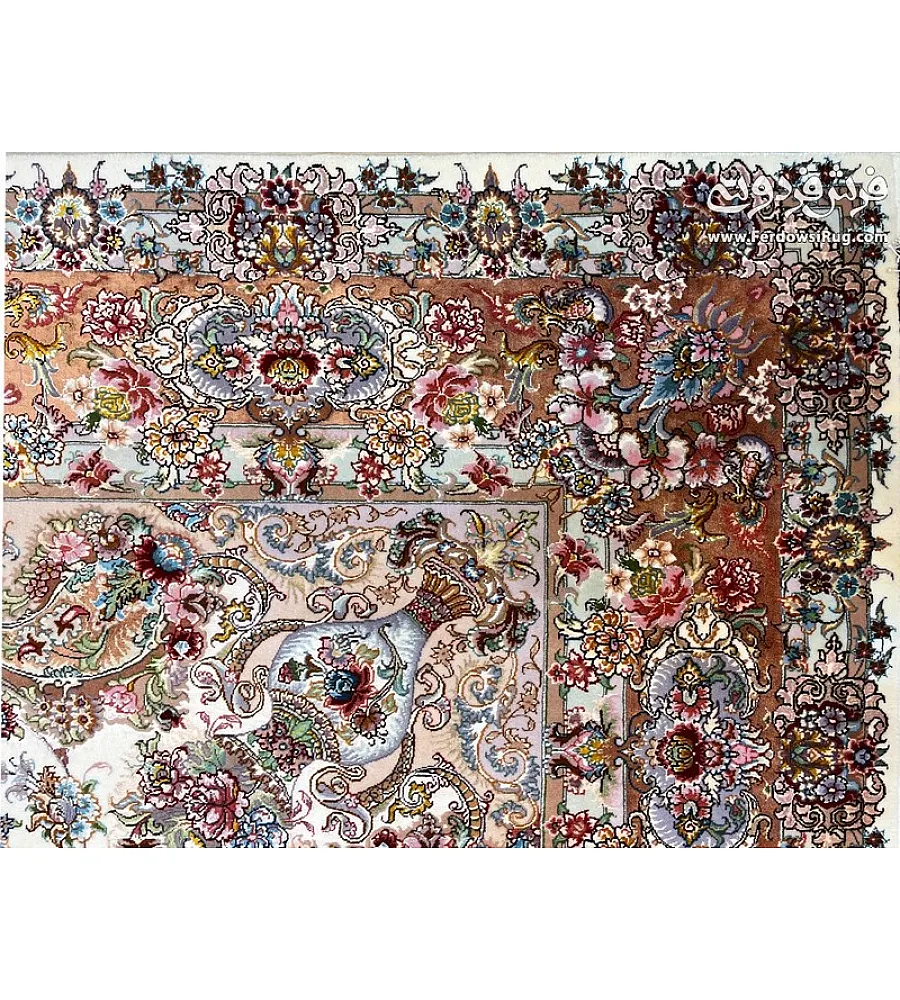 Handmade Tabriz rug, 6 meters, featuring intricate Khatibi design, high-quality craftsmanship, perfect for home decor.