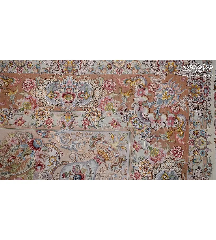 Handmade Tabriz rug, 6 meters, featuring intricate Khatibi design, high-quality craftsmanship, perfect for home decor.