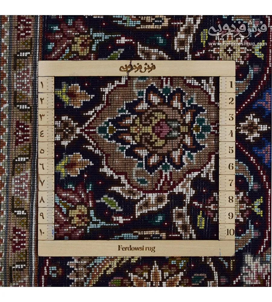 Handmade Tabriz rug, 6 meters, featuring intricate Rizmahi Abdolahi design, crafted with premium materials for elegant interiors.