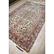 Pair of 6-meter handwoven cream carpets, Salari design, Khorasan weave, elegant and durable for living rooms or large spaces.