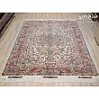 Pair of 6-meter handwoven cream carpets, Salari design, Khorasan weave, elegant and durable for living rooms or large spaces.