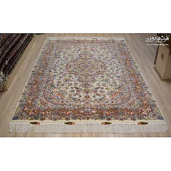 Pair of 6-meter handmade carpets, Golriz design, Khorasan weave