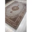 Pair of 6-meter handwoven cream rugs with intricate fish design, Tabriz weave by Abdollahi, perfect for elegant home decor.