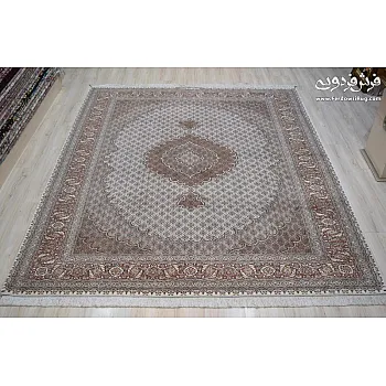 فرش دستباف 6 متری جفت ریزماهی عبدالهی کرم تبریز