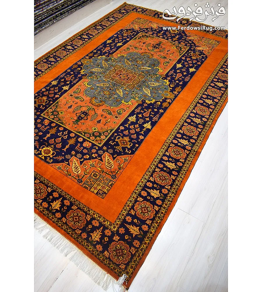 Handmade 6-meter rug from Iran featuring intricate traditional design, perfect for enhancing home decor with authentic craftsmanship.