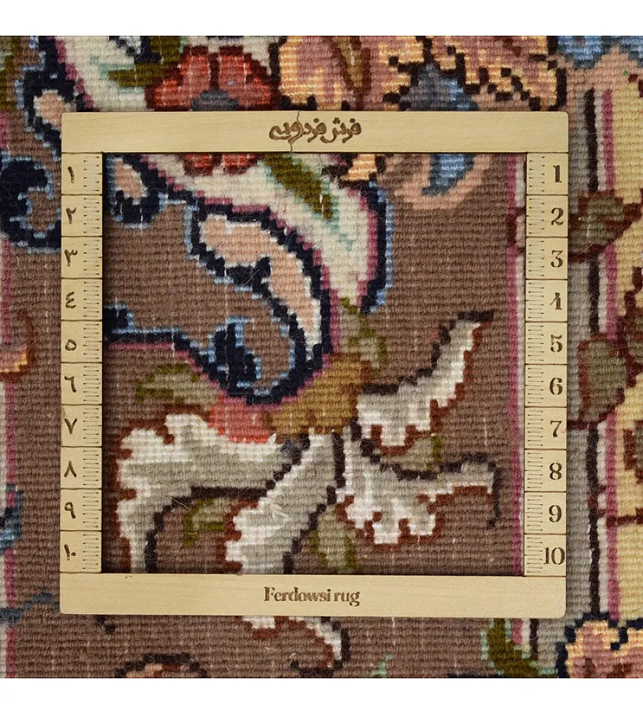 Handmade 3-meter Persian rug with Khatibi design, crafted in Iran