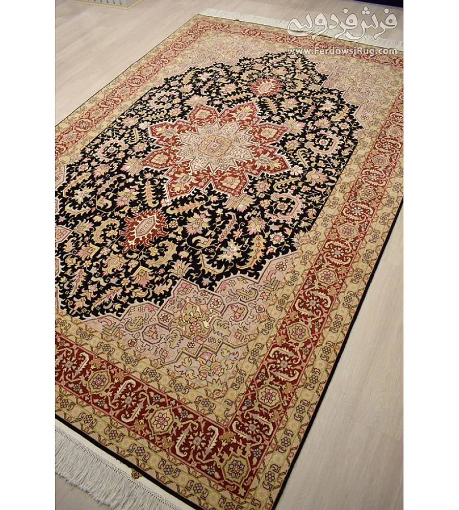 Handmade Tabriz rug with Heris design, 6 meters in size, crafted with intricate patterns and high-quality materials.
