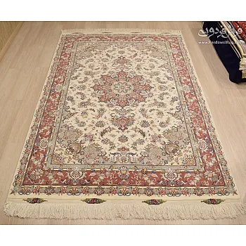 فرش دستباف 6 متری جفت طرح علیزاده کرم مشهد