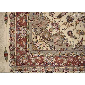 فرش دستباف 6 متری جفت طرح علیزاده کرم مشهد