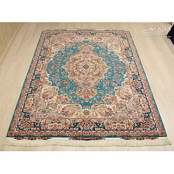 جفت فرش 6 متری دستباف طرح خطیبی تبریز