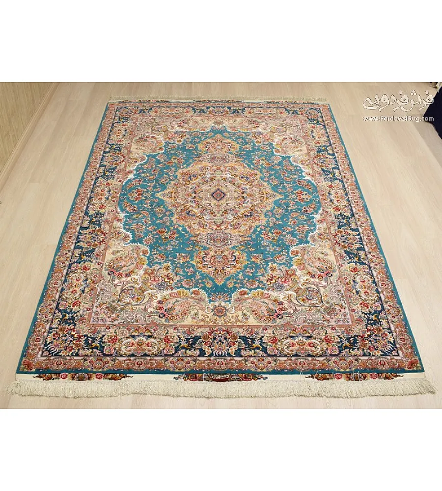 فرش دستباف تبریز طرح خطیبی جفت 6متری با رنگ بندی سنتی مناسب دکوراسیون کلاسیک و کیفیت عالی
