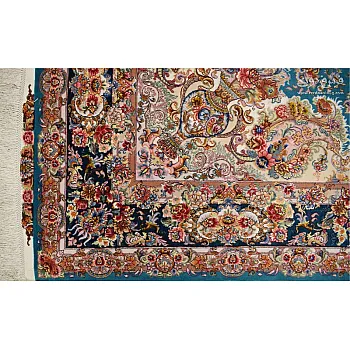 جفت فرش 6 متری دستباف طرح خطیبی تبریز