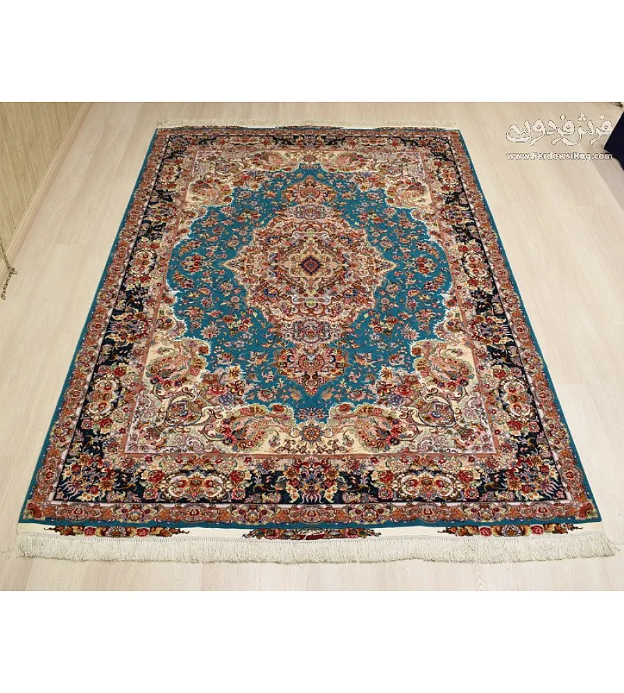 فرش دستباف تبریز طرح خطیبی جفت 6متری با رنگ بندی سنتی مناسب دکوراسیون کلاسیک و کیفیت عالی