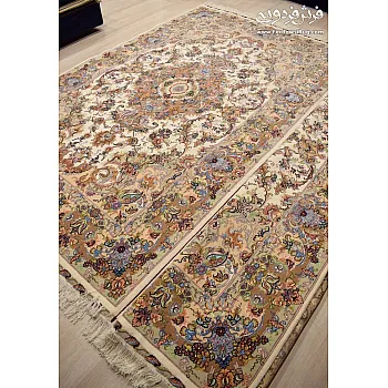 فرش دستباف 6 متری جفت طرح خطیبی مشهد | فرش فردوسی