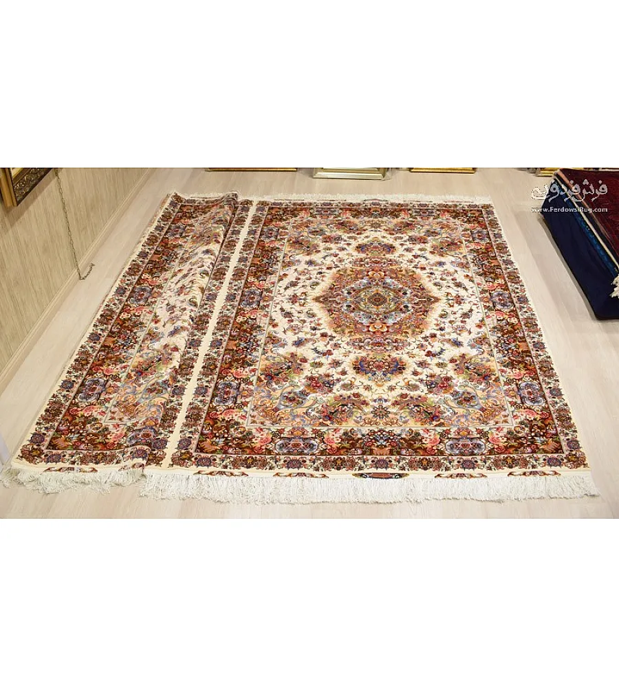 فرش دستباف تبریز طرح خطیبی جفت 6 متری با کیفیت بالا مناسب دکوراسیون کلاسیک و سنتی
