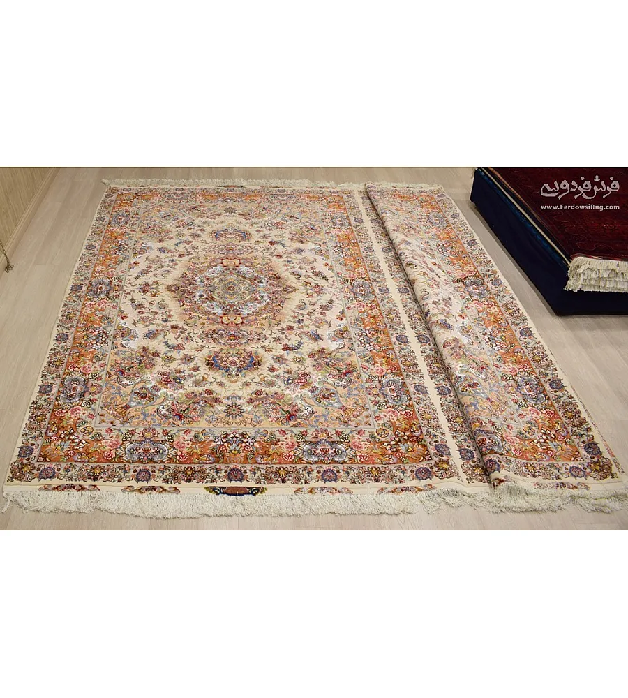 فرش دستباف تبریز طرح خطیبی جفت 6 متری با کیفیت بالا مناسب دکوراسیون کلاسیک و سنتی