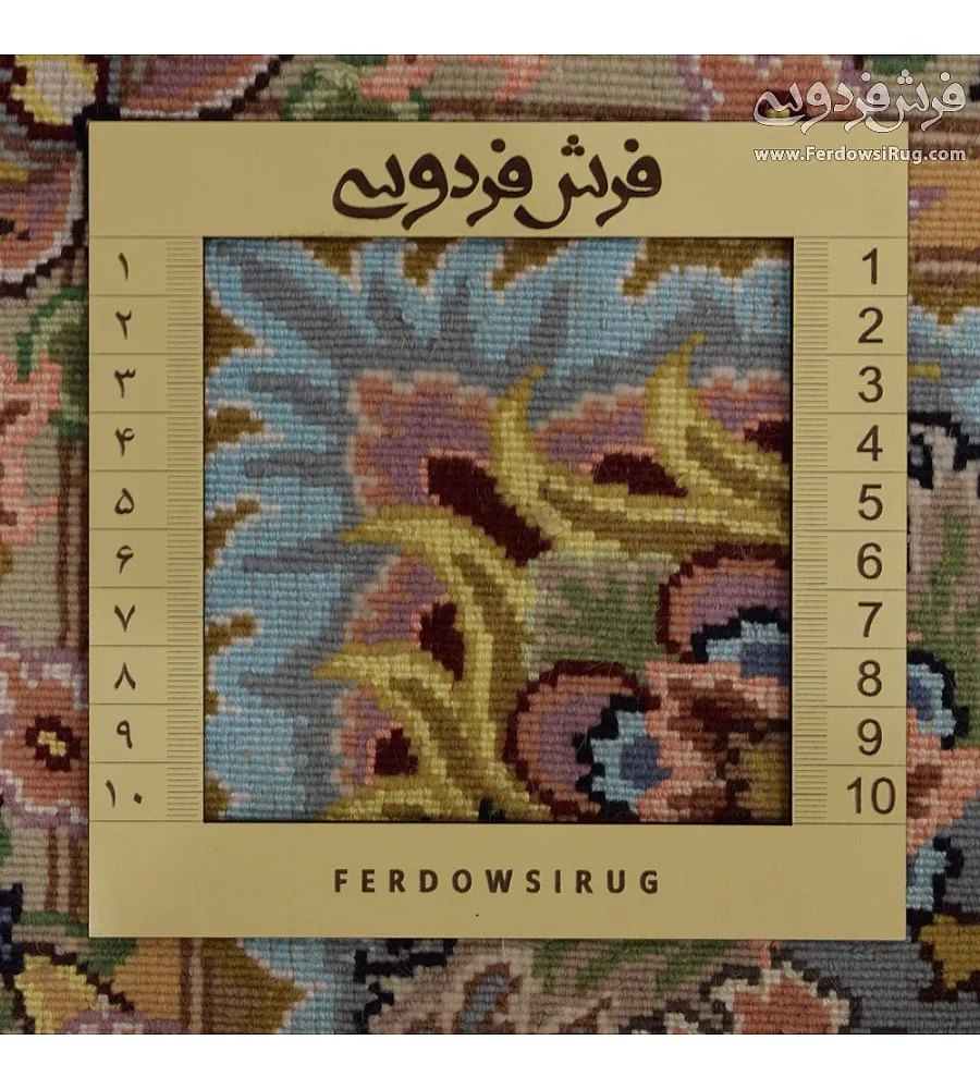 فرش دستباف 6 متری جفت طرح تبریز مشهد با رنگ های اصیل و کیفیت بالا مناسب دکوراسیون کلاسیک و مدرن