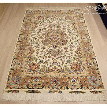 فرش دستباف 6 متری جفت طرح خطیبی بافت مشهد