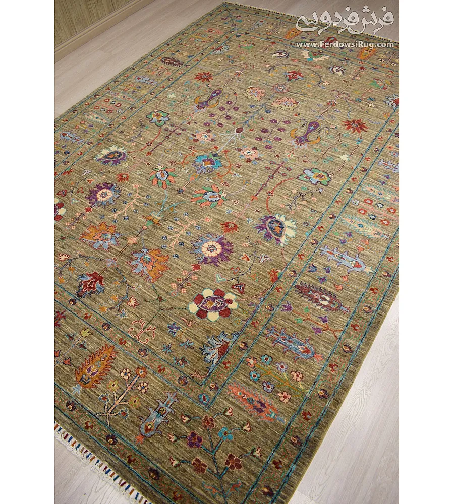 Handmade 6-meter Sultanabad design rug from Iran, featuring intricate patterns and high-quality craftsmanship for elegant home decor.