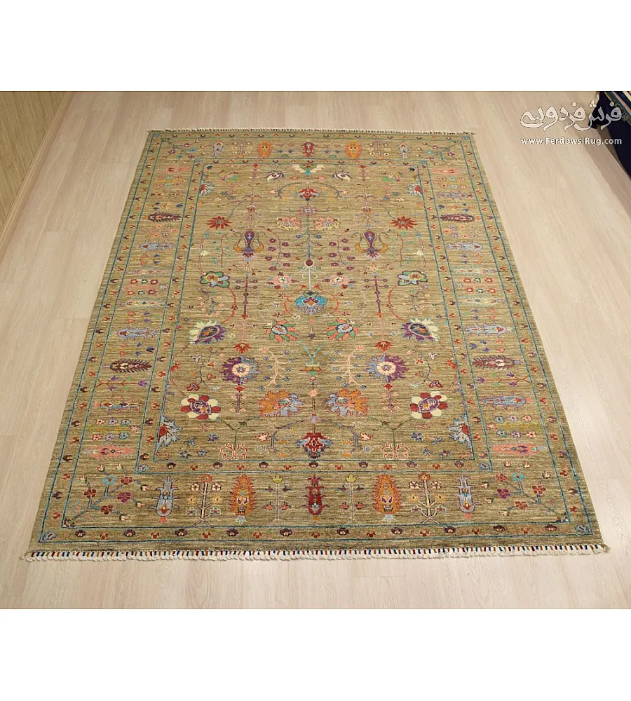 Handmade 6-meter Sultanabad design rug from Iran, featuring intricate patterns and high-quality craftsmanship for elegant home decor.