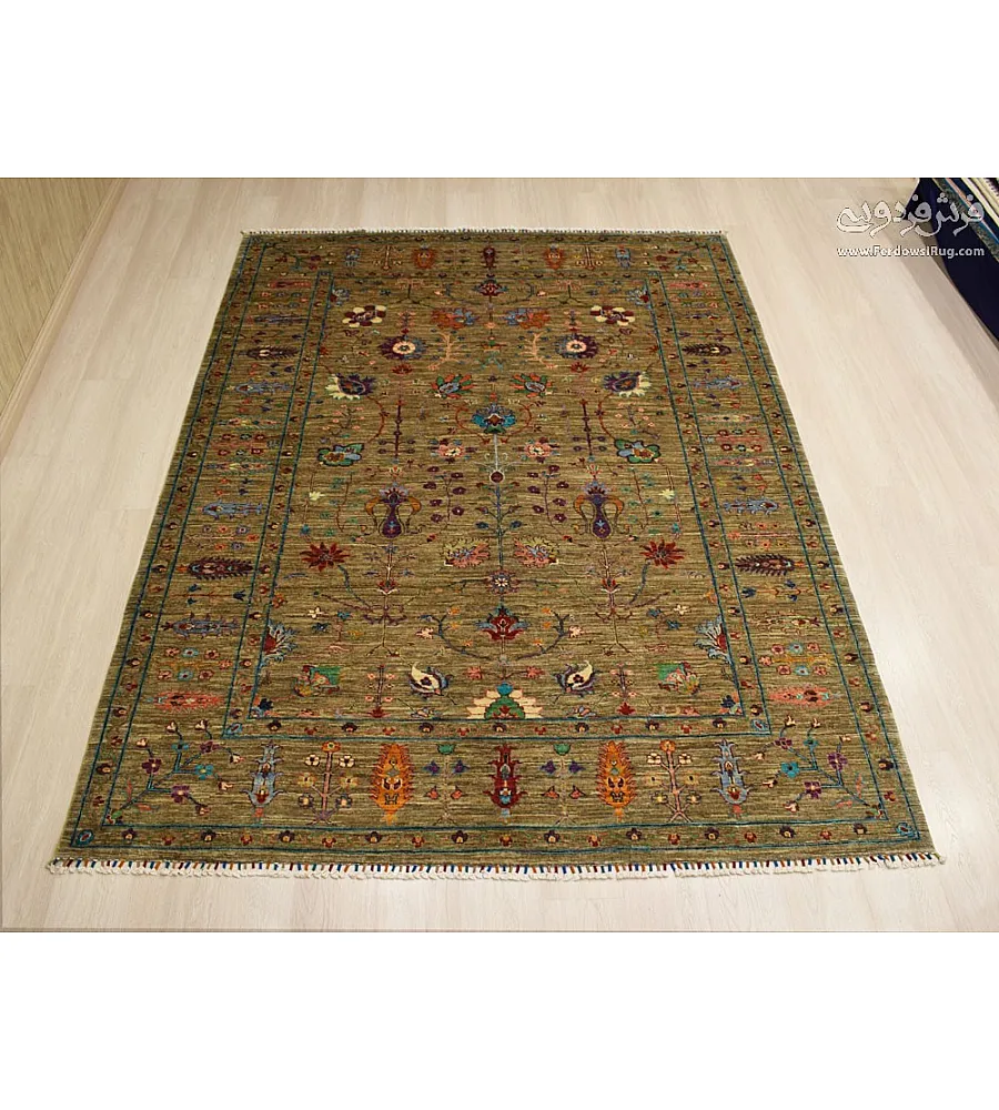 Handmade 6-meter Sultanabad design rug from Iran, featuring intricate patterns and high-quality craftsmanship for elegant home decor.