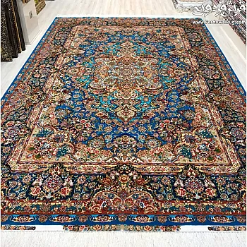 فرش دستباف 9 متری سالاری فیروزه‌ای تبریز