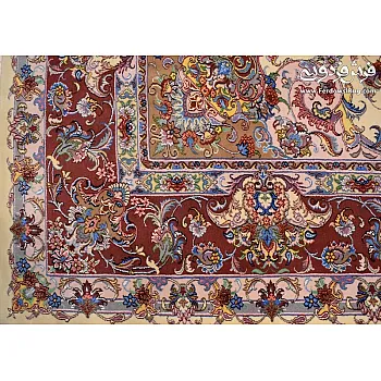 فرش دستباف 9 متری جفت طرح علیزاده چله ابریشم مشهد