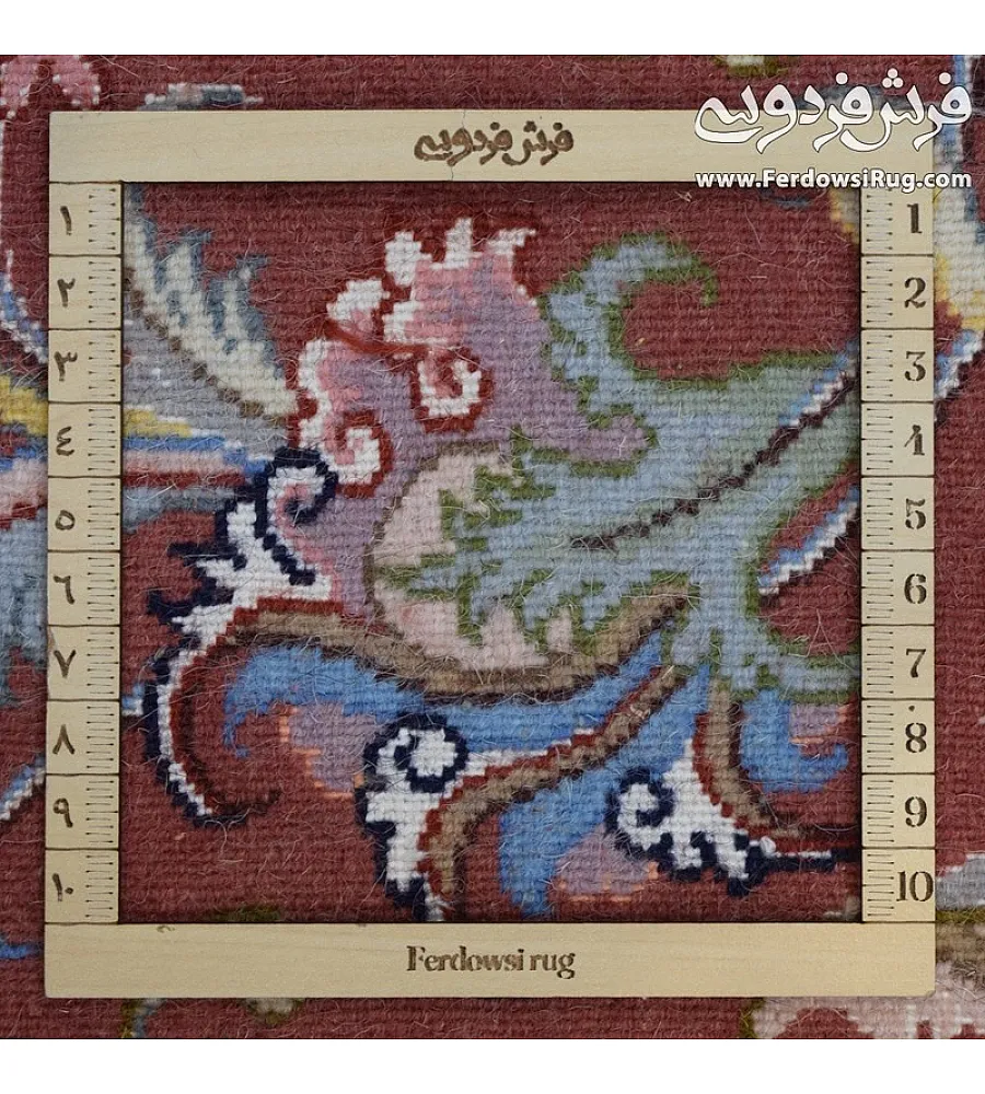 فرش دستباف 9 متری جفت طرح علیزاده چله ابریشم مشهد مناسب دکوراسیون کلاسیک و مدرن با کیفیت عالی