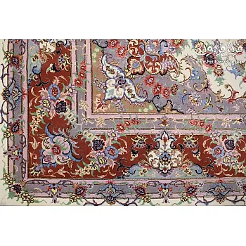 فرش دستباف 9 متری جفت نقشه علیزاده حاشیه مسی مشهد