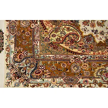 فرش دستباف 9 متری جفت طرح سالاری کرم مشهد | فرش فردوسی