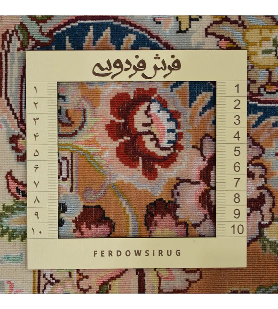 فرش دستباف 9 متری طرح سالاری کرم جدید بافت مشهد مناسب دکوراسیون کلاسیک و مدرن کیفیت عالی