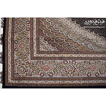 فرش دستباف 9 متری جفت طرح ریزماهی کمال الملک چهل رج تبریز