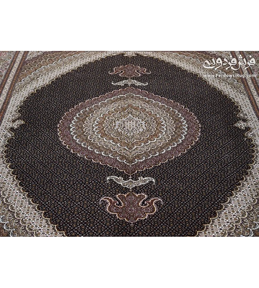 فرش دستباف تبریز طرح ریزماهی کمال الملک چهل رج با کیفیت بالا مناسب دکوراسیون سنتی و لوکس