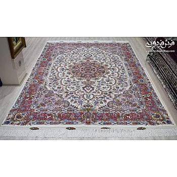 فرش دستباف 9 متری جفت طرح علیزاده کرم مشهد
