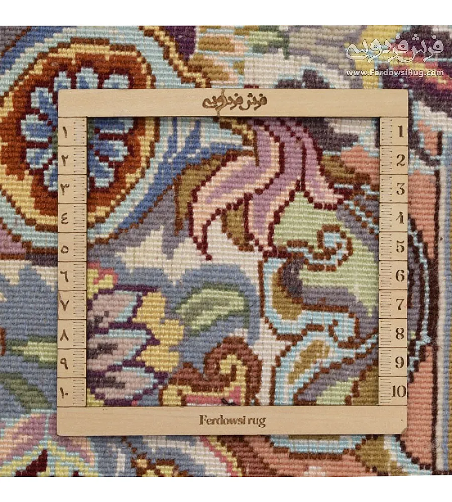 فرش دستباف 9 متری جفت طرح خطیبی چله نخ مشهد مناسب دکوراسیون کلاسیک و مدرن با کیفیت بالا و طرح اصیل ایرانی