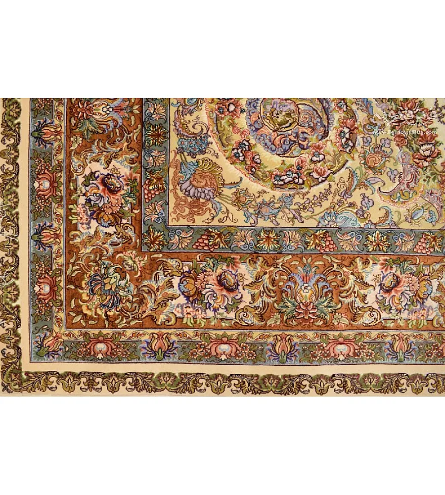 Pair of 9-meter handwoven Tabriz carpets featuring Wave Meh Novin Far design, showcasing intricate patterns and premium craftsmanship.