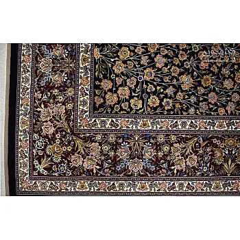 فرش دستباف 9 متری نقشه صابر طرح باغ بهشت مشهد