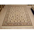 Handwoven 9-meter carpet with intricate Afshan Mashhad design, crafted with a cotton warp, perfect for elegant home decor.